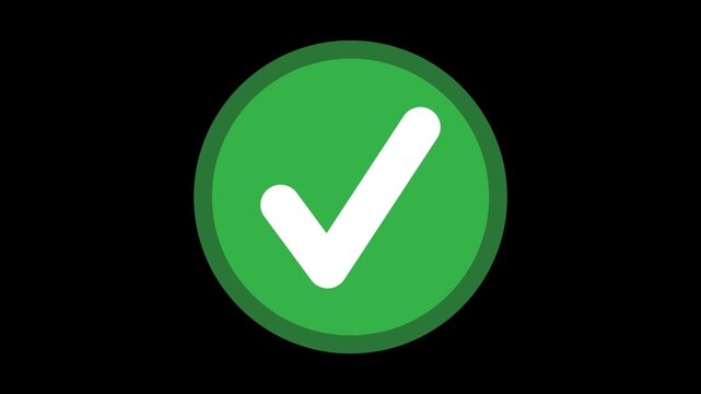 Checkmark yes no animation icon. Video footage of yes or no, true or false on black background. Animated pop-up green check mark and red cross X symbol on a black background. true or false motion