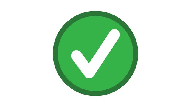 Checkmark yes no animation icon. Video footage of yes or no, true or false with alpha channel. Animated pop-up green check mark and red cross X symbol on a transparent background. true or false motion