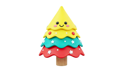 Cute 3D Christmas Tree Character