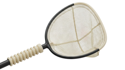 Fishing Net with Cream Netting and Black Rim