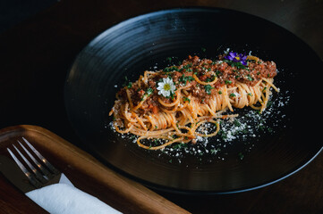 spaghetti with sauce