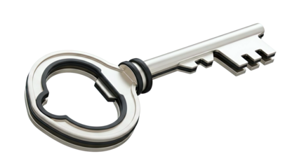 Ornate Antique Key with Black Accents