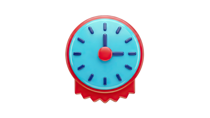 Stylized 3D Clock Icon