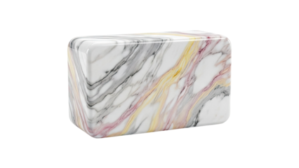 Rounded Cube with Marble Pattern