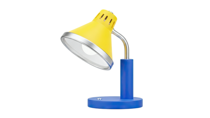 Yellow and Blue Desk Lamp