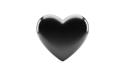 Glossy Black Heart