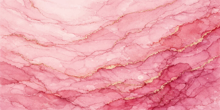 A closeup of a fresh raw pink meat steak with a marbled fat pattern and textured grunge design resembling a painted paper background