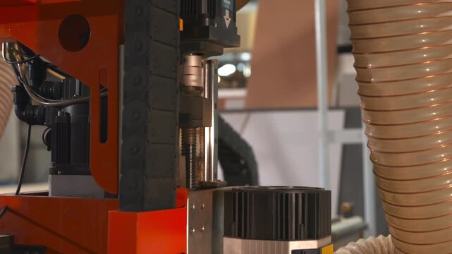 Machine Utilizes Guiding Systems And Servo Parts To Achieve Flawless Furniture Milling Operations . Media