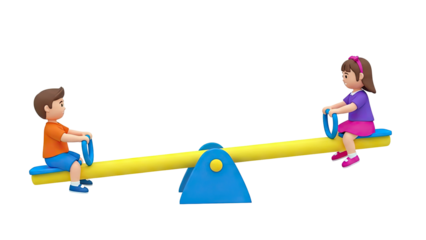 Children on a Seesaw
