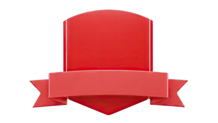 Red Award Ribbon Emblem