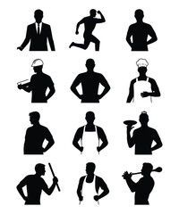 business people icons set