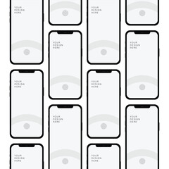 Realistic smartphone mockup. perspective mobile phone mockup with blank screen, Vector illustration