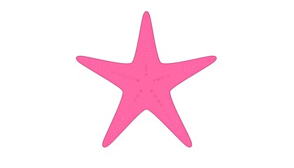 Obraz premium A pink starfish on a white background