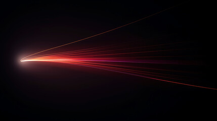 lighttrailsemanatingfromaglow  redandwhitestreaksacrossdarkspace