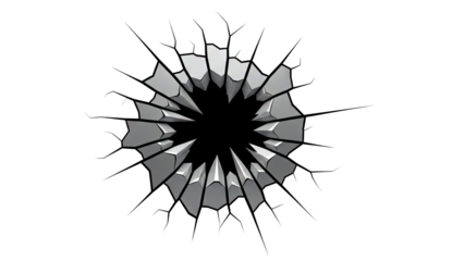 Cracked Hole in Wall