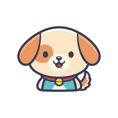 Fototapeta premium Adorable Cartoon Dog Character Illustration