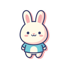 Adorable Cartoon Rabbit Illustration