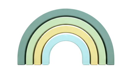 Pastel Rainbow Stacker Toy