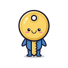 Cartoon Key Character Illustration