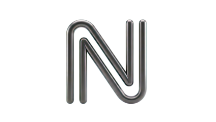 Abstract Black 'N' Logo Design