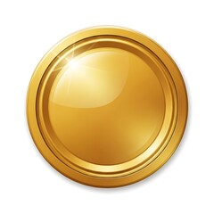 Golden Button Icon Design Element for Web Design