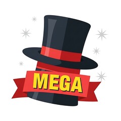 Illustrated Magic Hat with Mega Banner for Promotions