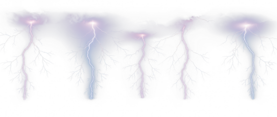 Translucent abstract shapes resembling icicles or elongated drops arranged in a row on a clean white background cutout