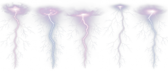 Elegant collection of ethereal light trails with soft purple hues and flowing shapes creating a mystical effect product shot isolated