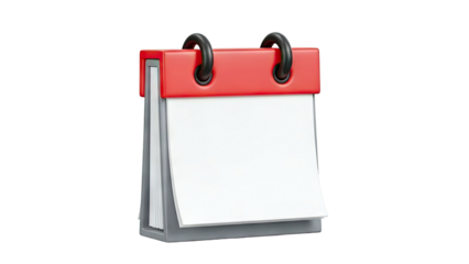 Blank Flip Calendar with Red Top