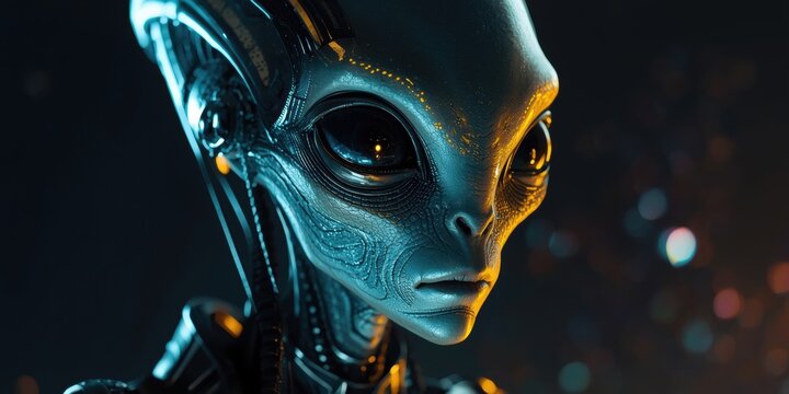 Close-up of alien head