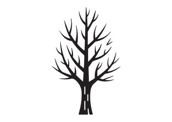 Obraz premium Winter Tree icon, Winter Tree solid vector