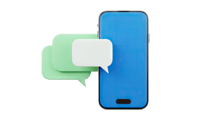 Smartphone with Speech Bubbles
