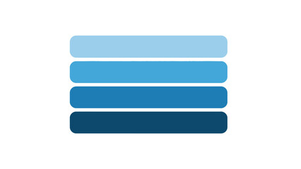 Four Horizontal Blue Bars Gradient Design.