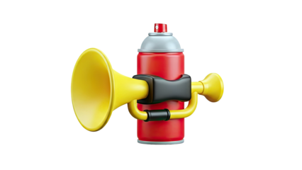 3D Render of a Retro Air Horn Spray Can