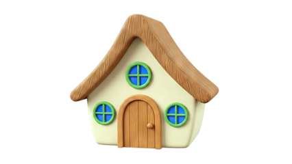 Charming 3D Cartoon House Illustration