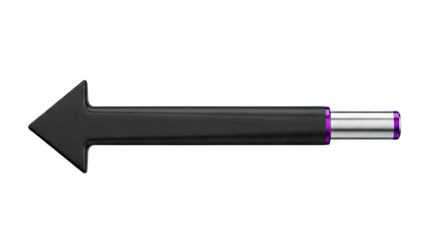 Black Arrow with Silver and Purple Tip