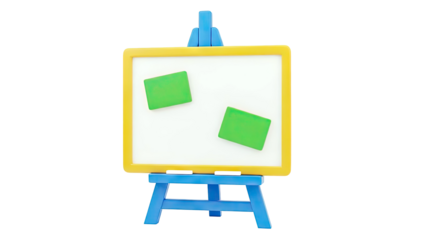 Toy Easel with Whiteboard and Green Magnets
