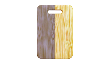 Two-toned wooden cutting board with handle