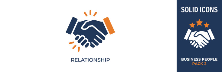 Handshake business partnership icon vector