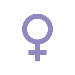 Fototapeta premium Female symbol icon isolated on transparent background, representing international women’s day.