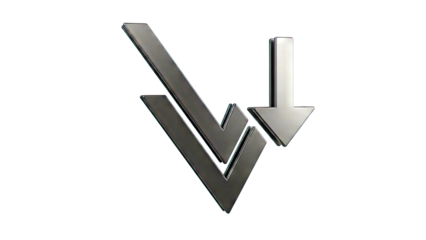 Three Black Arrows Pointing Down