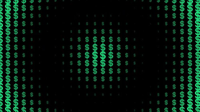 Dollar Radial ripple Abstract Background 4K video