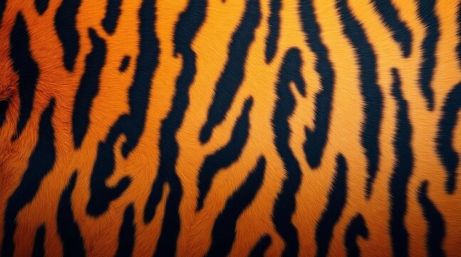Bold Tiger Stripe Pattern in Orange and Black Close-up tiger stripe pattern in vivid orange and black creates a bold wildlife texture ideal for backgrounds, fashion, and design