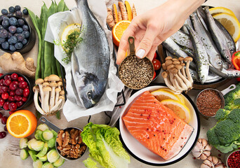 Healthy Food rich in vitamins, antioxidants, protein and fibre