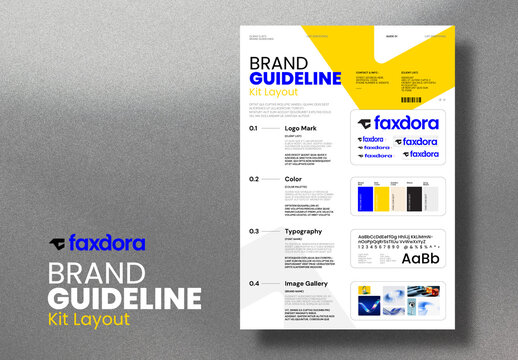 Brand Kit & Brand Guidelines Layout Template for Corporate Identity Design