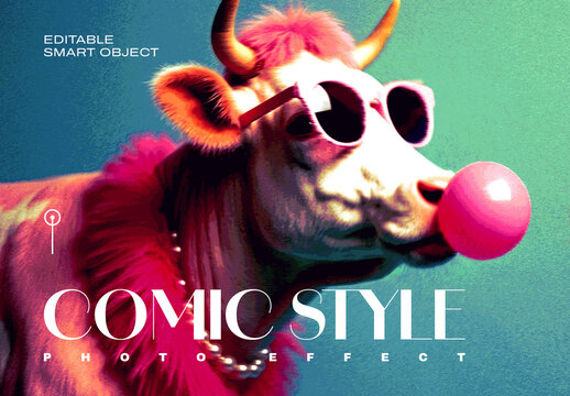 Comic Style Cinematic Action Photo Effect with Dynamic Illustration Look