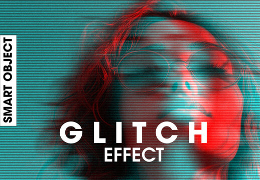 Glitch Scanline Portrait Effect