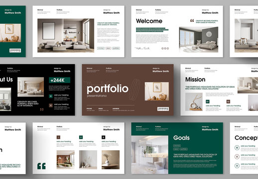 Modern Portfolio Presentation Template Design for Creative Projects