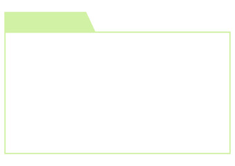 Obraz premium ビジネス資料向け・タブ付きの見出し枠・メッセージボード