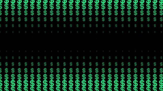 Dollar Vertical ripple Abstract Background 4K video